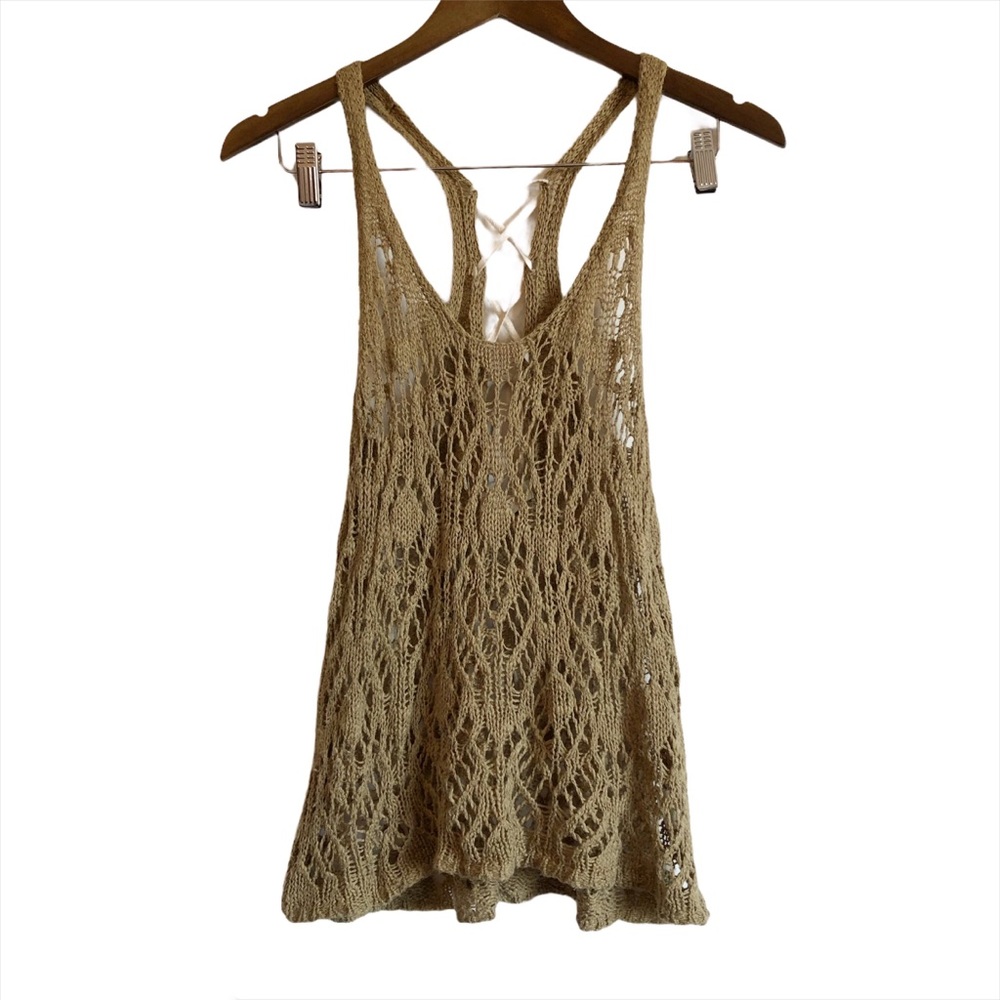 STARING AT STARS Crotchet Knit Tank Top